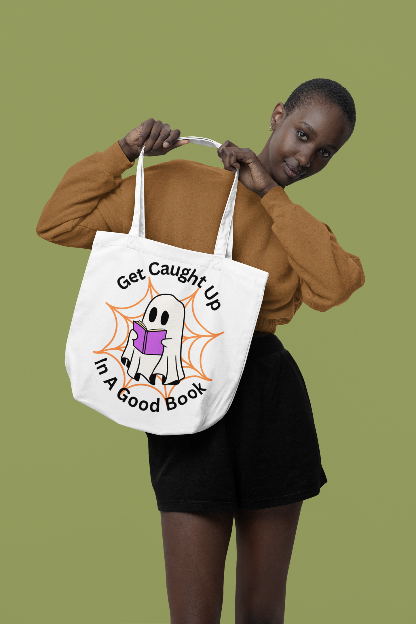 Get Caught Up In A Good Book Tote Bag ✨👻